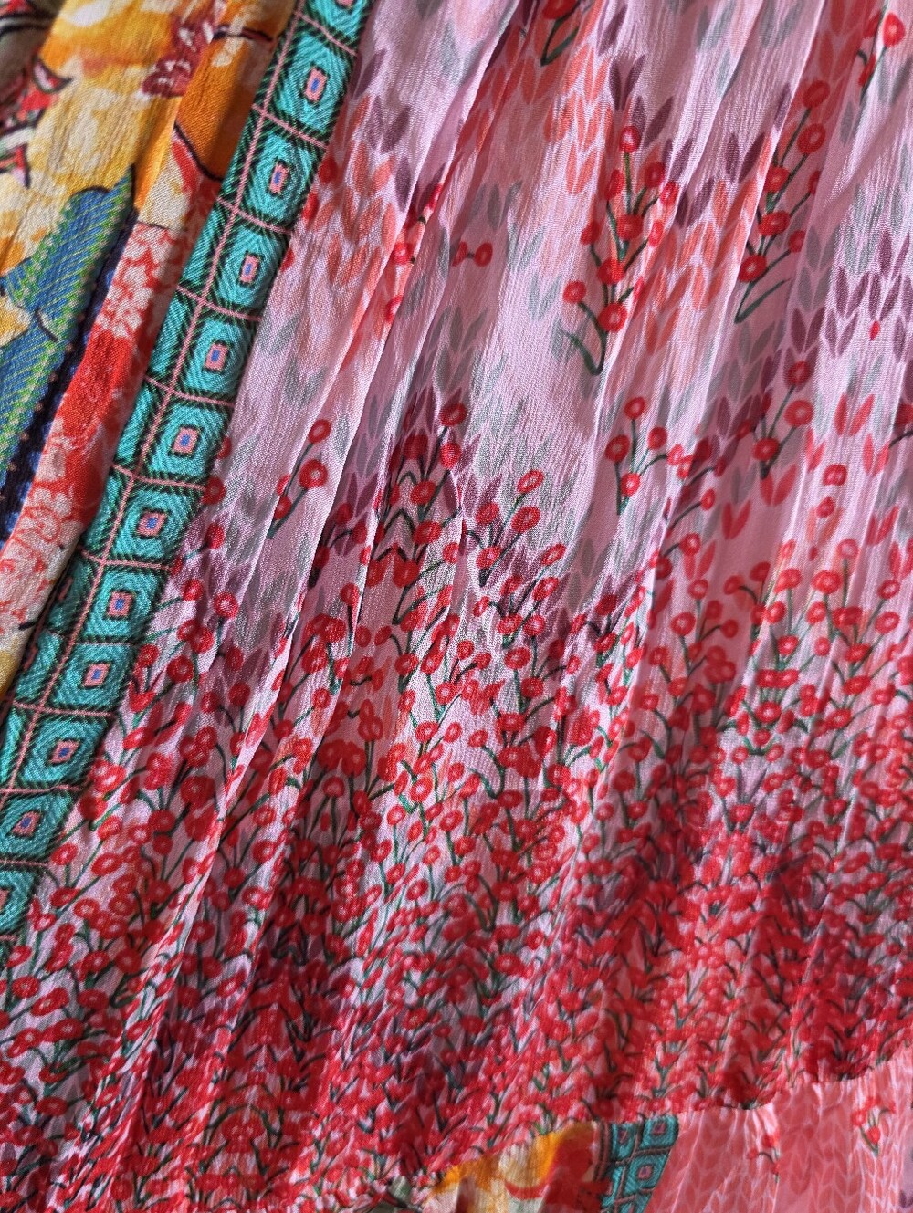 Anthropologie Bhanuni by Jyoti Alessandra Boho Maxi Dress Patchwork Print Sz 2 - Picture 6 of 15